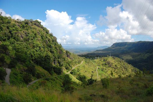 Mountain road nearby Port Moresby in Papua New Guinea