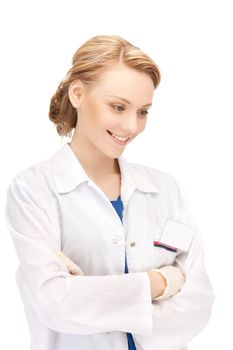 bright picture of an attractive female doctor