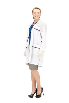bright picture of an attractive female doctor