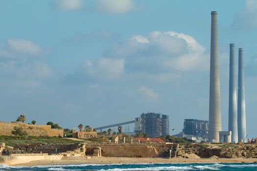 Power Plant near Caesarea in Israel