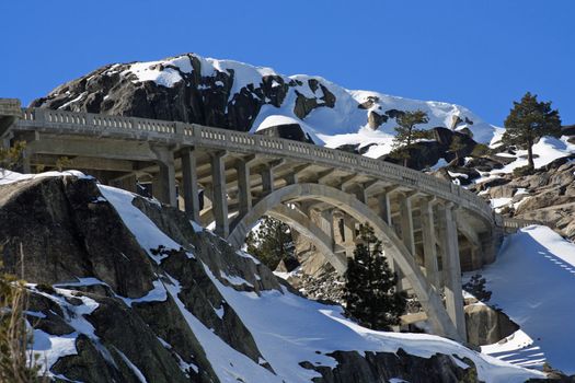 Bridge Above Donner Lake Highway 40 Scenic Byway Donner Summit