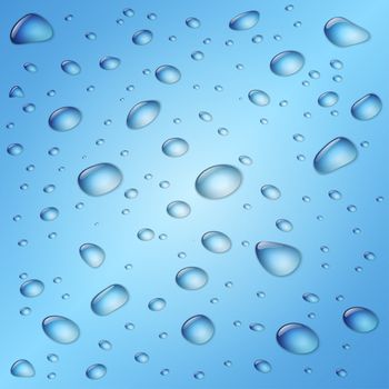 Vector blue water drop background