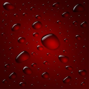 red water drop background