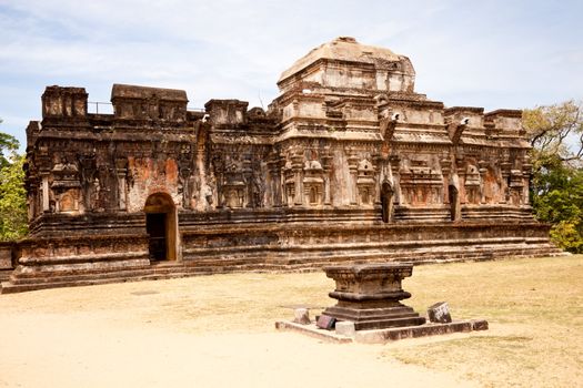 thuparama, buddhist place of worship in the ancient city of polonnaruwa, sri lanka