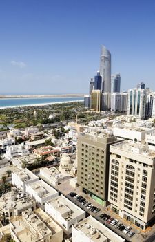 View of Abu Dhabi city, United Arab Emirates by day