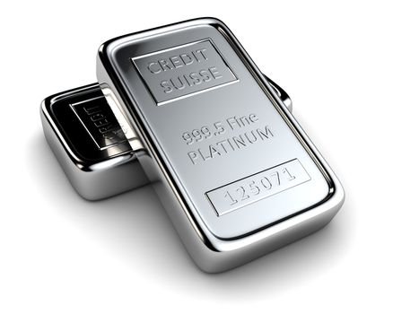 Two platinum ingots lie on each other