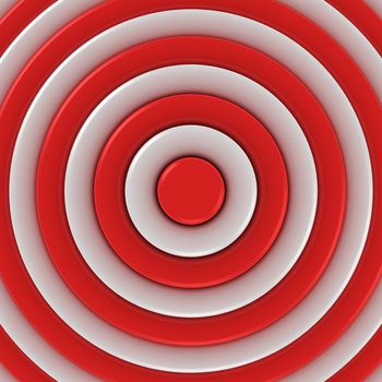 Red and white concentric abstraction