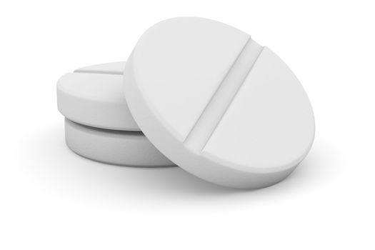 Three tablets of round shape