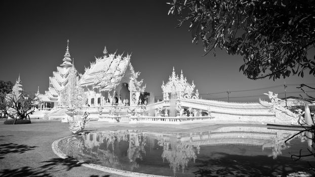 Wat Rong Khun is a contemporary unconventional Buddhist temple in Chiang Rai, Chiangmai province, Thailand. It is designed in white color.