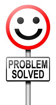 Illustration depicting a roadsign with 'a problem shared' concept. White background.