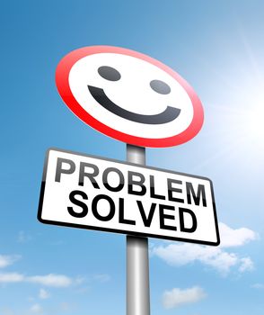 Illustration depicting a roadsign with 'a problem shared' concept. White background.