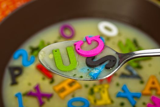 A hot- alphabet soup dish