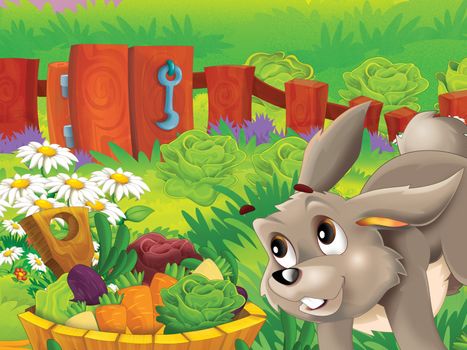 Beautiful cartoon illustation with many elements - educational
