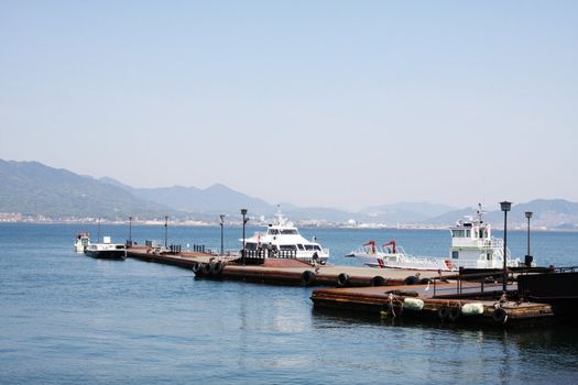 marina at miyajima japan
