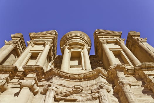 the monastery in ancient nabataeans city of petra, jordan