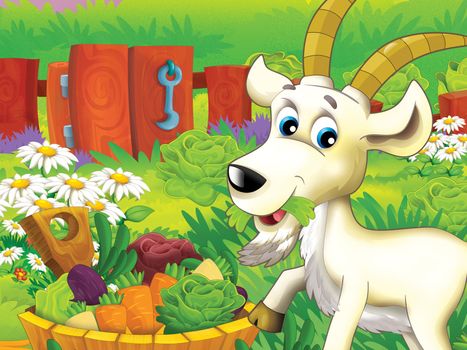Beautiful cartoon illustation with many elements - educational