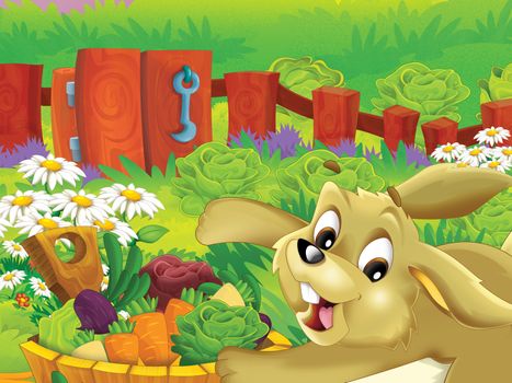 Beautiful cartoon illustation with many elements - educational