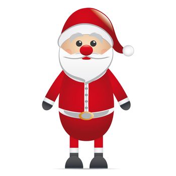 santa clause red nose on isolated background