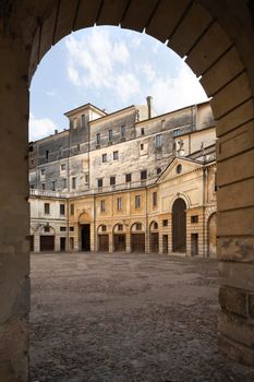 Mantua, Italy. July 13, 2021.  view of the Piazza Castello in the city center