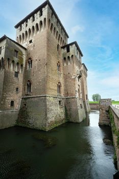 Mantua, Italy. July 13, 2021.  a panoramic view of  the Castle of San Giorgio in thr city center