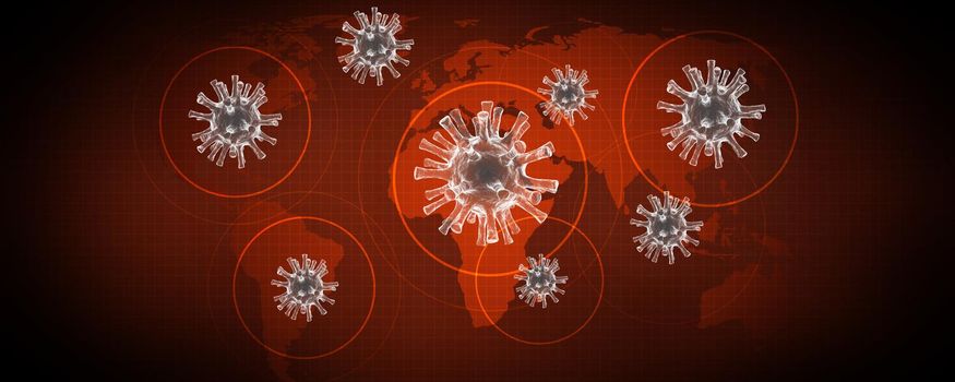 Stop coronavirus and quarantine concept. 3D illustration