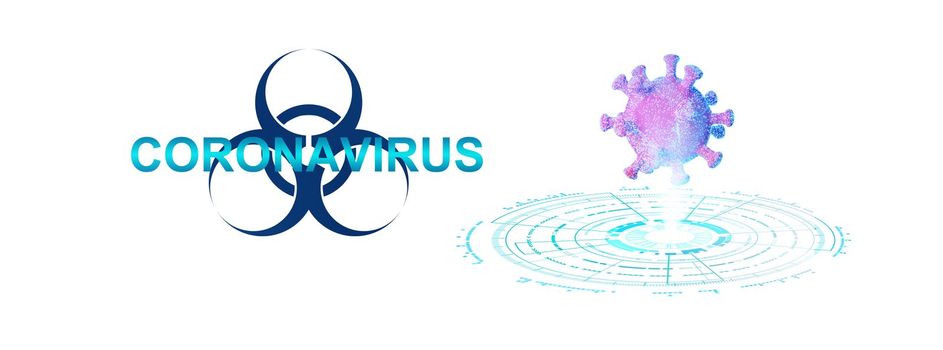 Stop coronavirus and quarantine concept. 3D medical illustration