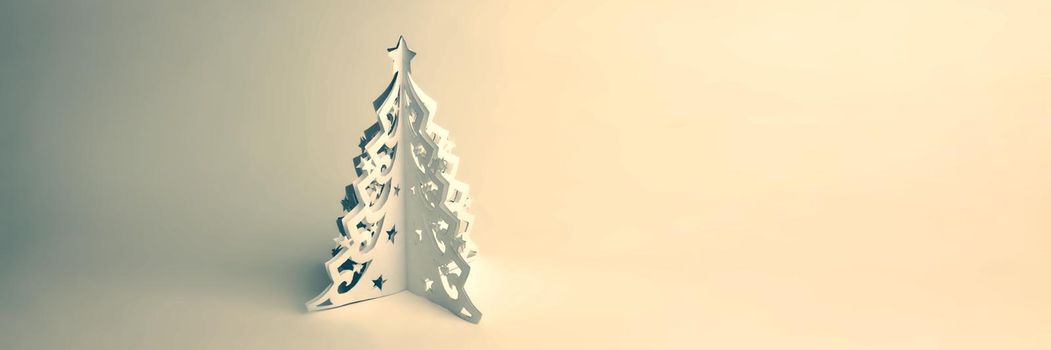 Merry christmas greeting card, christmas tree design concept.