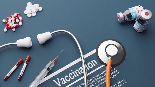 Corona virus outbreak. Epidemic virus protection concept. 3D Rendering