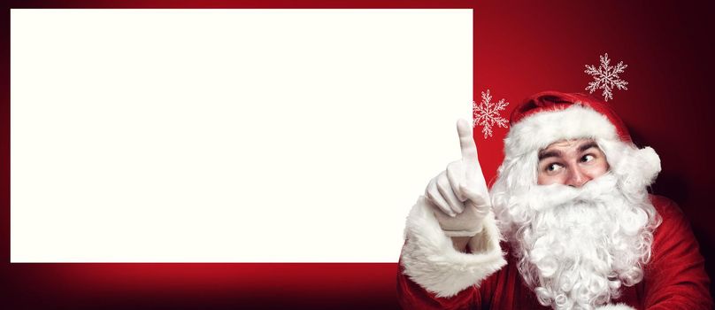 Merry christmas greeting card, Santa Claus design concept.