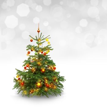 Merry christmas greeting card, christmas tree design concept.