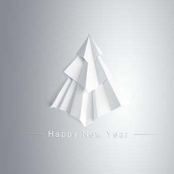 Merry christmas greeting card, christmas tree design concept.