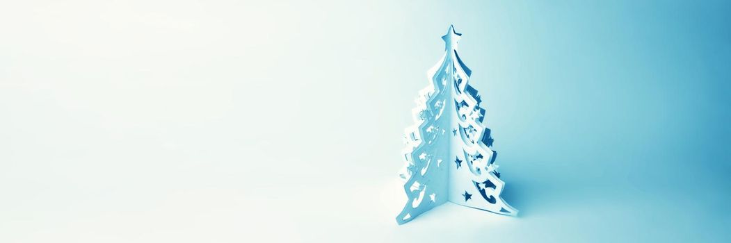 Merry christmas greeting card, christmas tree design concept.