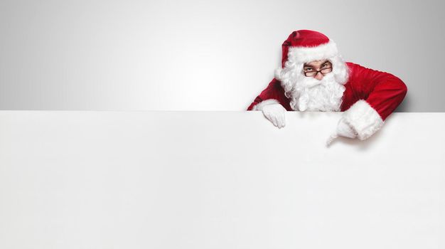 Merry christmas greeting card, Santa Claus design concept.