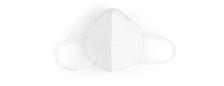 Typical surgical mask to cover mouth, nose. Protection concept, against coronavirus.