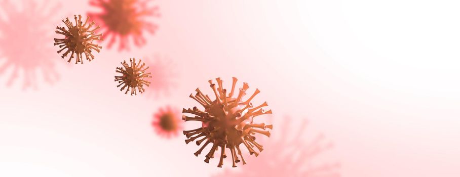 Stop coronavirus and quarantine concept. 3D medical illustration