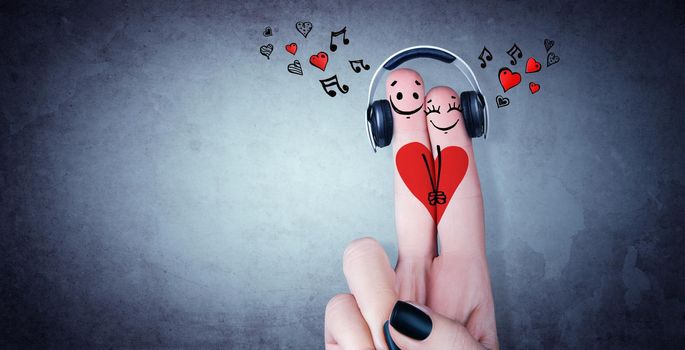 Concept of human emotions, love, relations and romantic holidays. 3d illustration.