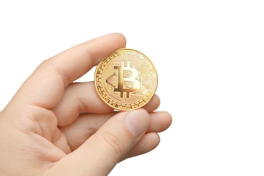Cryptocurrency concept. Trends in bitcoin exchange rates. Rise and fall of bitcoin.