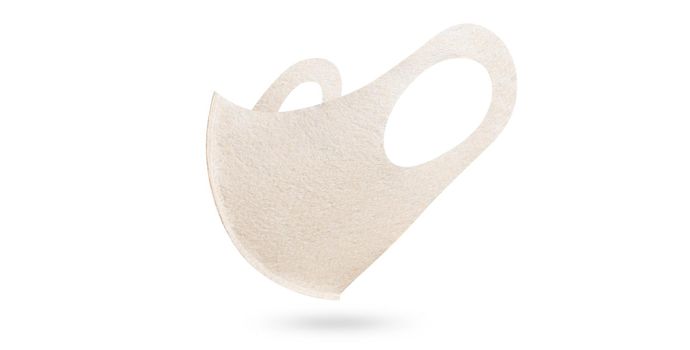 Typical surgical mask to cover mouth, nose. Protection concept, against coronavirus.