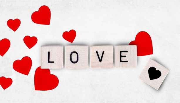 Valentine's Day background. Concept of human emotions, love, relations and romantic holidays. 3d illustration