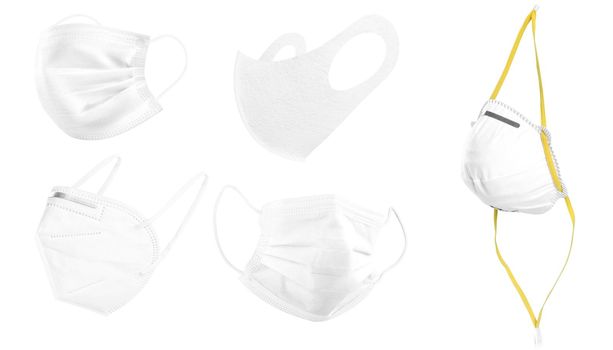 Typical surgical mask to cover mouth, nose. Protection concept, against coronavirus.