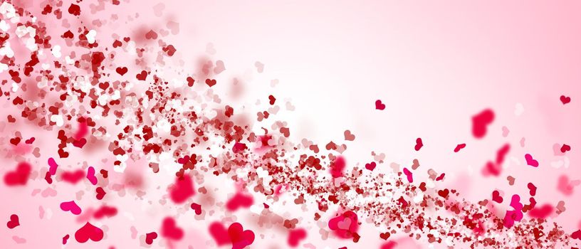 Valentine's Day background. Concept of human emotions, love, relations and romantic holidays. 3d illustration