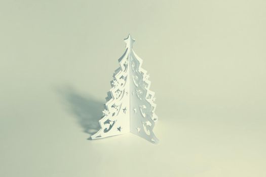 Merry christmas greeting card, christmas tree design concept.