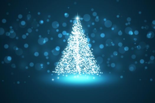Merry christmas greeting card, christmas tree design concept.