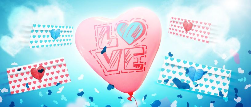Valentines Day background. Love and Valentine's Day concept. 3d Illustration