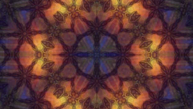 Abstract symmetrical textured multicolored background.