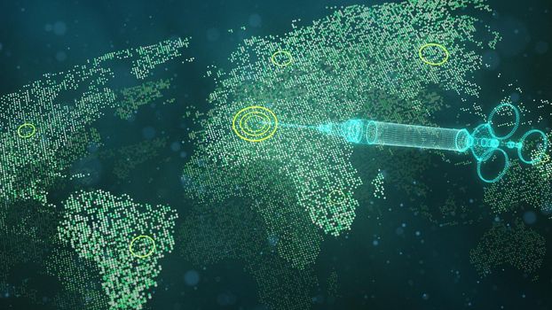 Corona virus outbreak. Epidemic virus protection concept. 3D rendering