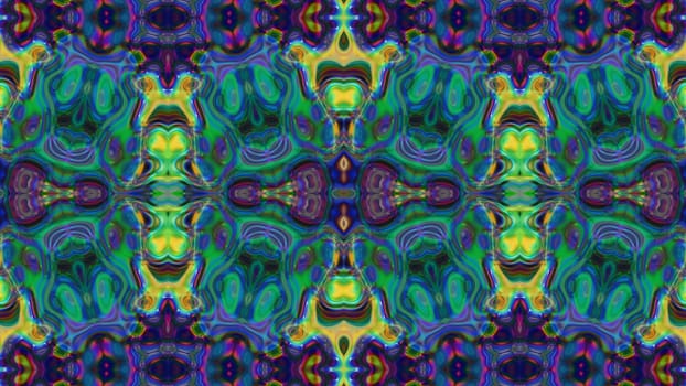 Abstract symmetrical textured multicolored background.