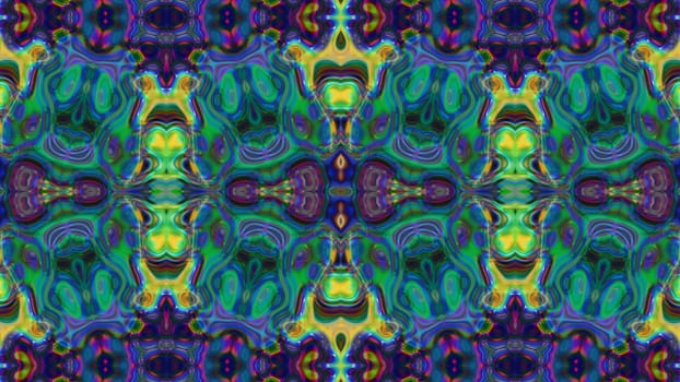 Abstract symmetrical textured multicolored background.