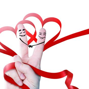 Concept of human emotions, love, relations and romantic holidays. 3d illustration.