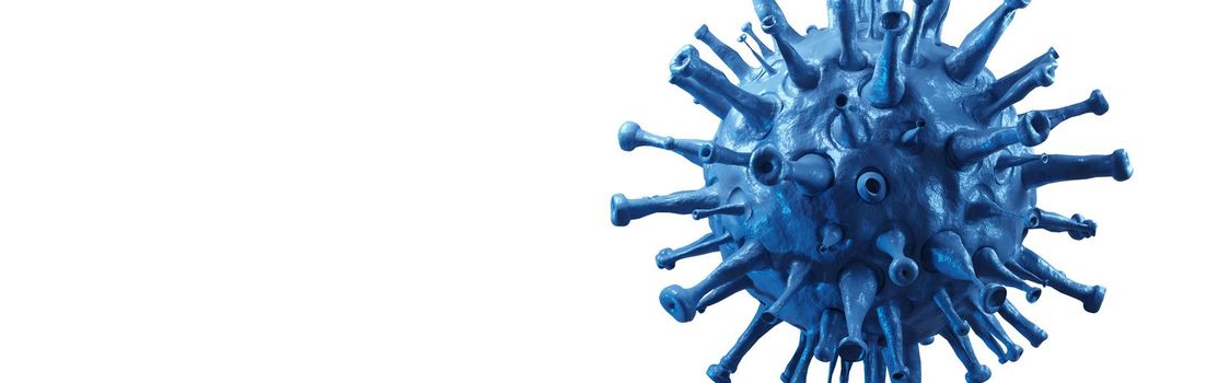Dangerous corona virus, SARS pandemic risk concept. 3D illustration